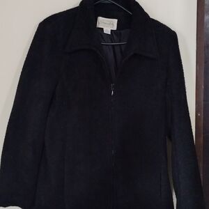 St. John's Bay Classic Black Teddy Jacket